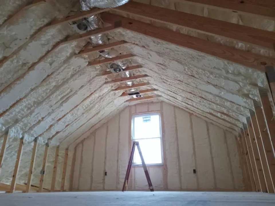 Spray foam roofing application for Crawl Space Insulation project in Sycamore